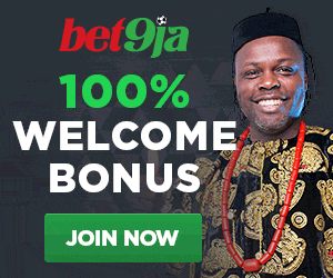 Register at Bet9ja using the promotion code YOHAIG for a N100,000 welcome bonus