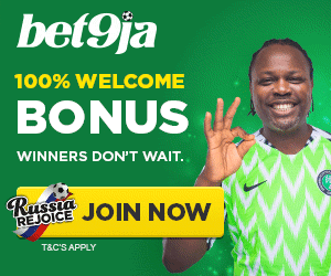 Register at Bet9ja using the promotion code YOHAIG for a N100,000 welcome bonus