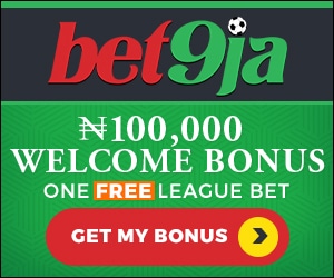 Register at Bet9ja using the promotion code YOHAIG for a N100,000 welcome bonus